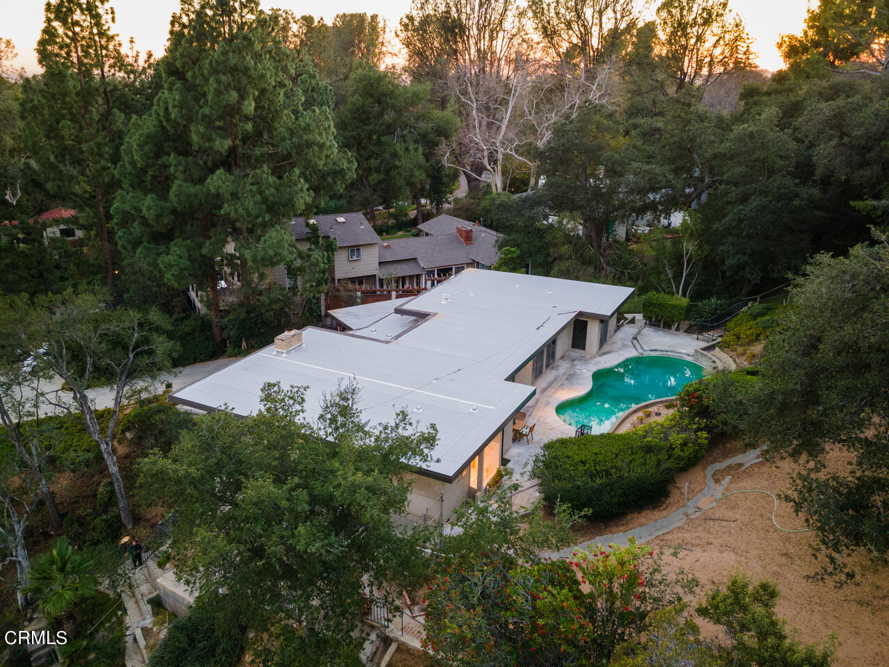 2207 Pinecrest Drive Altadena, CA 91001 - Photo 37 of 43 an aerial view of a house with yard and outdoor seating