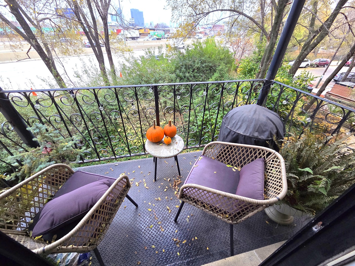 1422 North Noble Street, Unit 2S Chicago, IL 60642 - Photo 14 of 15 a outdoor sitting area with furniture and wooden floor