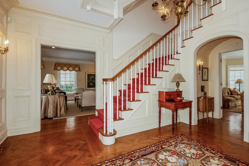 54 Pembroke Road Darien, CT 06820 - Photo 3 of 37 a view of entryway and hall with wooden floor