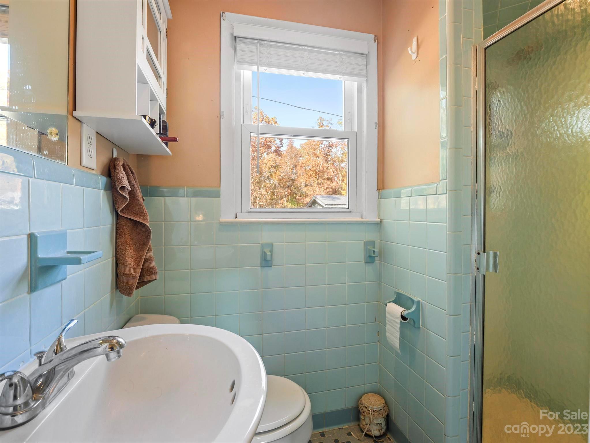 979 High Shoals Church Road Mooresboro, NC 28114 - Photo 24 of 34 a bathroom with a sink a toilet and shower
