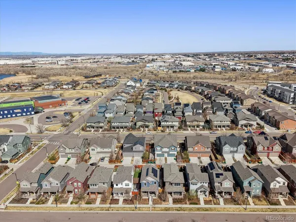 an aerial view of a city
