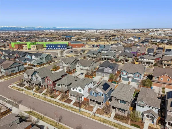 an aerial view of a city