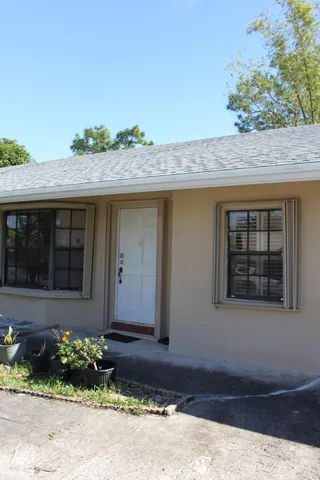 a front view of a house
