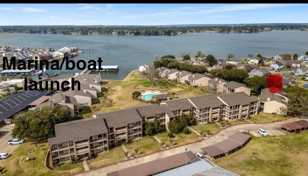 a view of a balcony with lake view