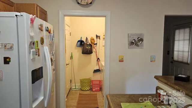 a view of a storage and utility room