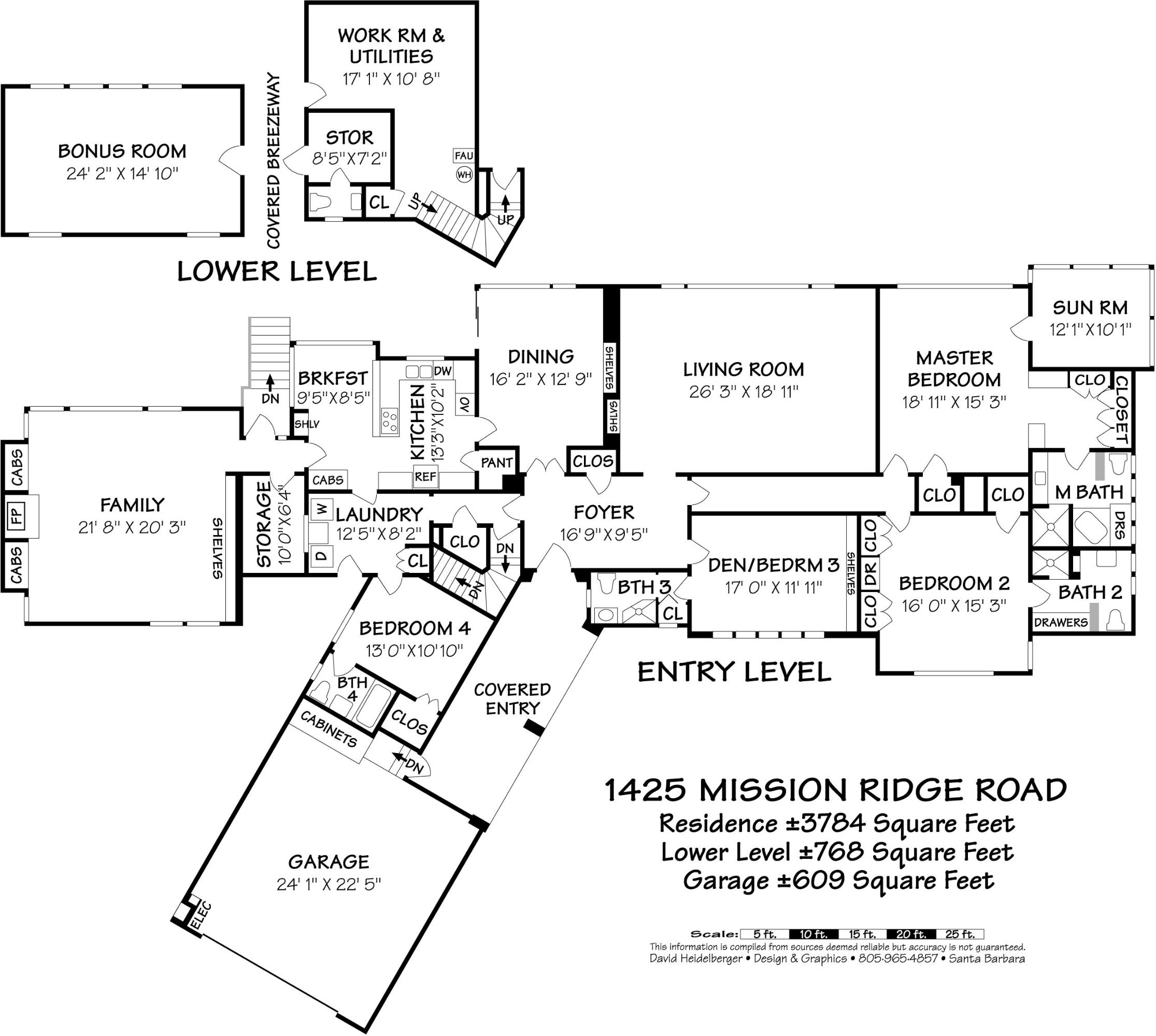 1425 Mission Ridge Road Santa Barbara, CA 93103 - Photo 13 of 13 Floor plan