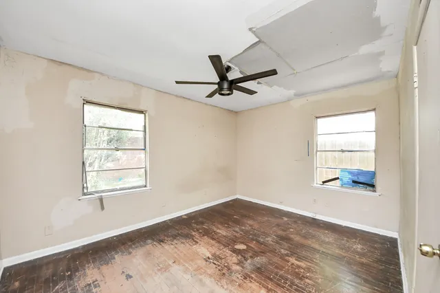 an empty room with a window