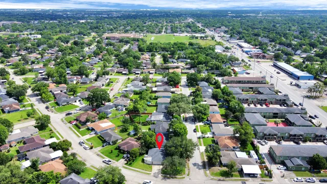 an aerial view of multiple house