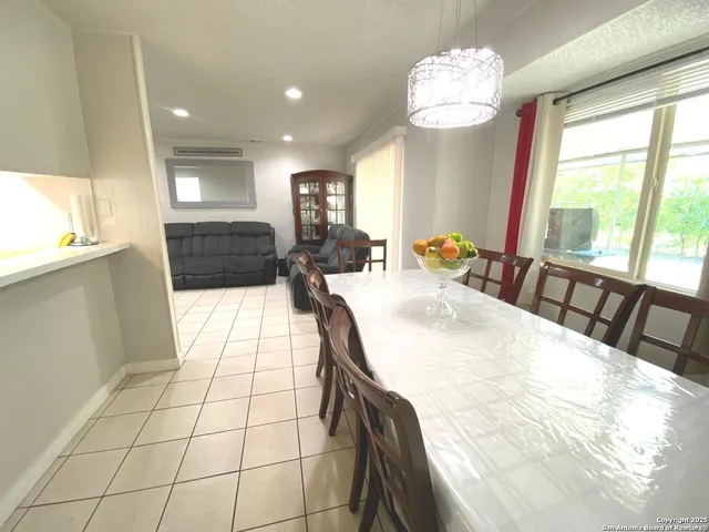 a large white room with a large window