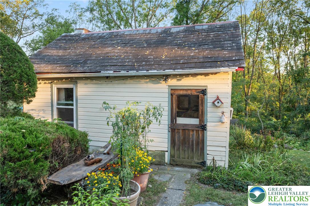 Eo Little Creek Road Bangor, PA 18013 - Photo 42 of 57 a front view of a house with garden