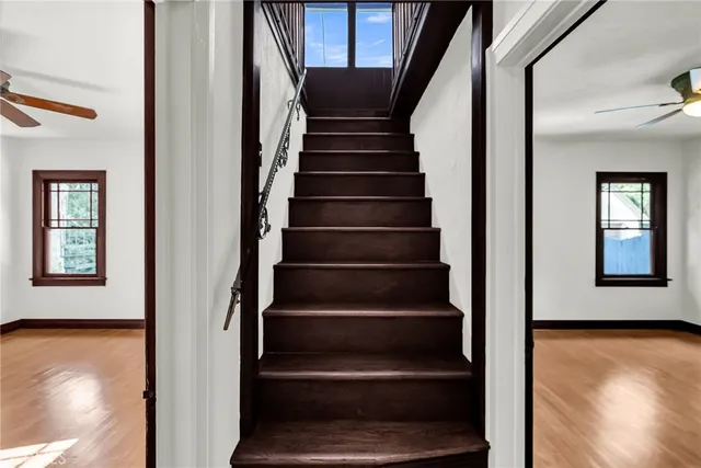 a view of a glass door with a large window