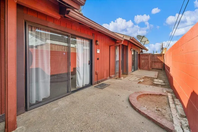 a backyard of a house