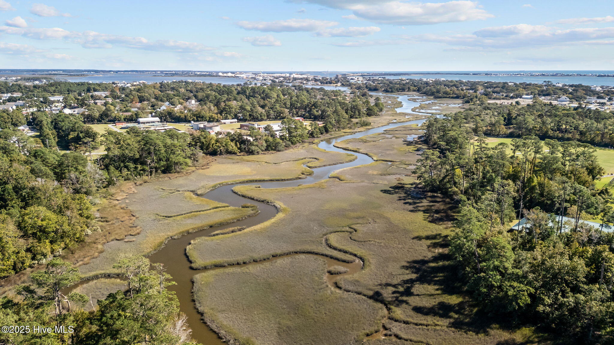 608 Barbour Road Morehead City, NC 28557 - Photo 38 of 41 Drone shot of nearby creek towards the Newport River