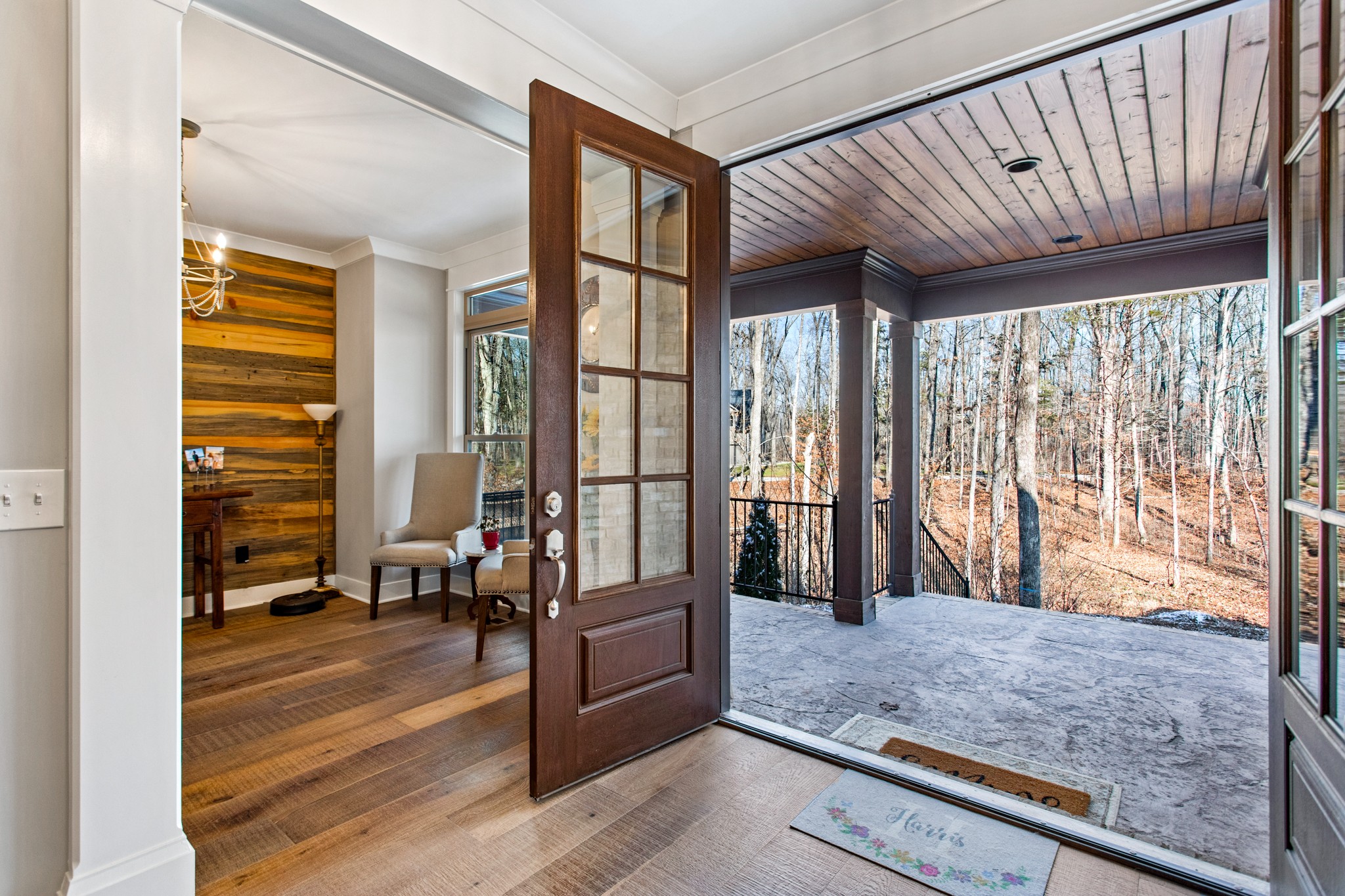 425 Puckett Road Murfreesboro, TN 37128 - Photo 5 of 44 a view of an entryway with wooden floor and door