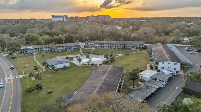 a view of a lake with mountains in the background