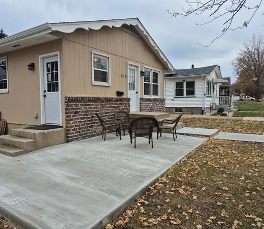 a view of a house with sitting area