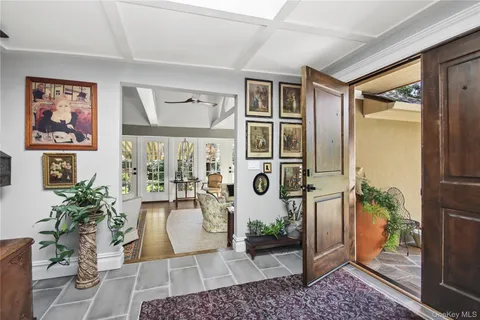 a view of a entryway front of a house