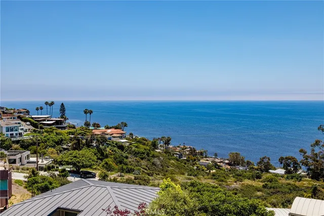 a view of a ocean with a building