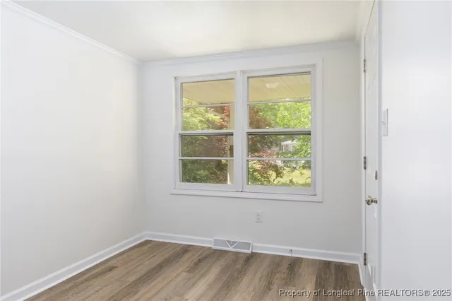 an empty room with a window