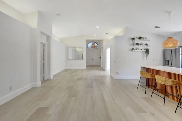 wooden floor and closet in a room