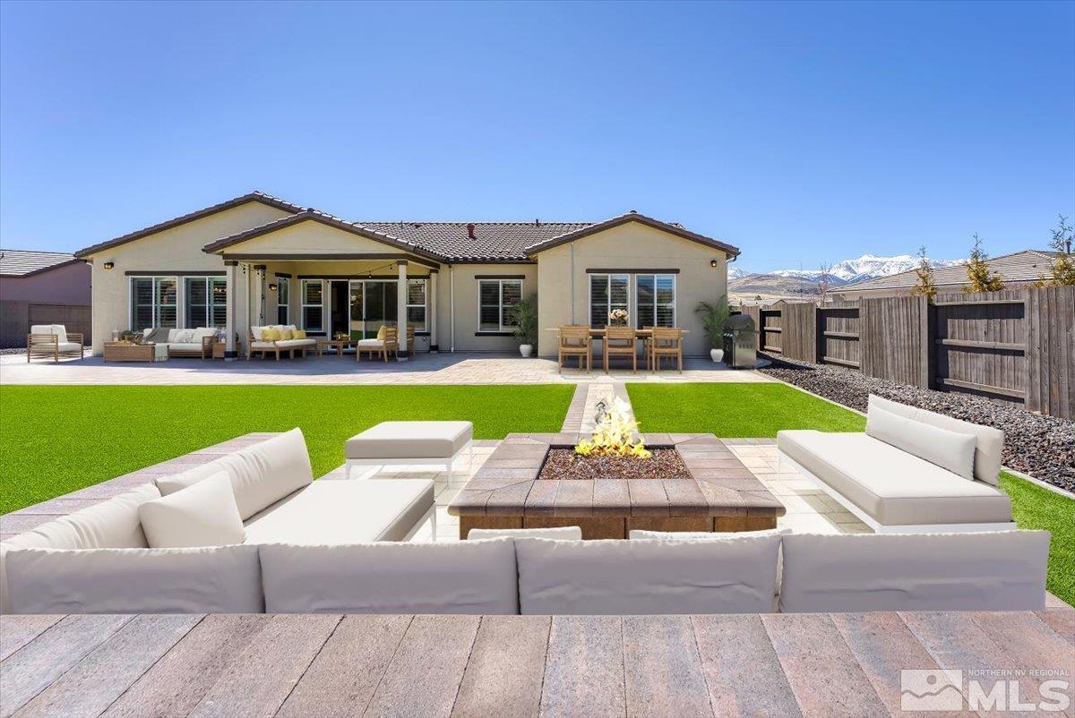1273 Crawford Crk Drive Reno, NV 89521 - Photo 28 of 39 a view of house with swimming pool and couches in front of house