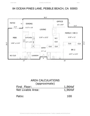 $1,395,000 | 84 Ocean Pines Lane, Pebble Beach, CA 93953