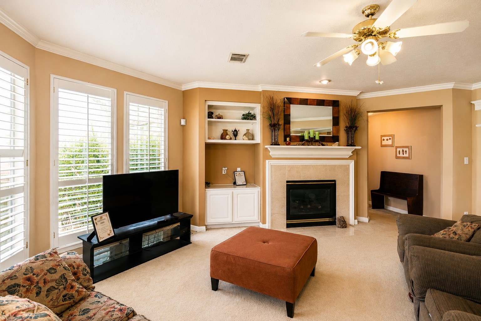 5718 Oakmoss Trail Spring, TX 77379 - Photo 9 of 47 Expansive family room seamlessly connected to the kitchen and breakfast area—perfect for entertaining.