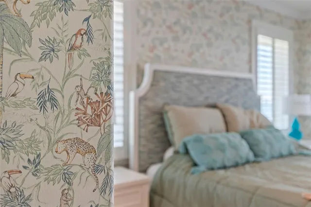 a front view of building with street view