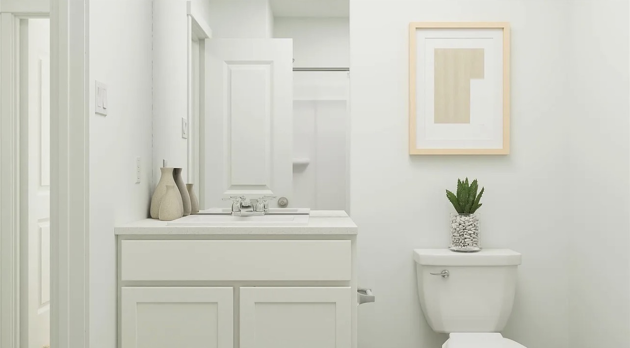 Undisclosed Address Elgin, TX 78621 - Photo 7 of 10 Clean lines and bright finishes enhance this well-appointed bathroom.