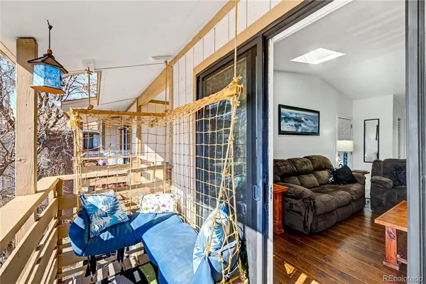 a view of a yard with snow on the road