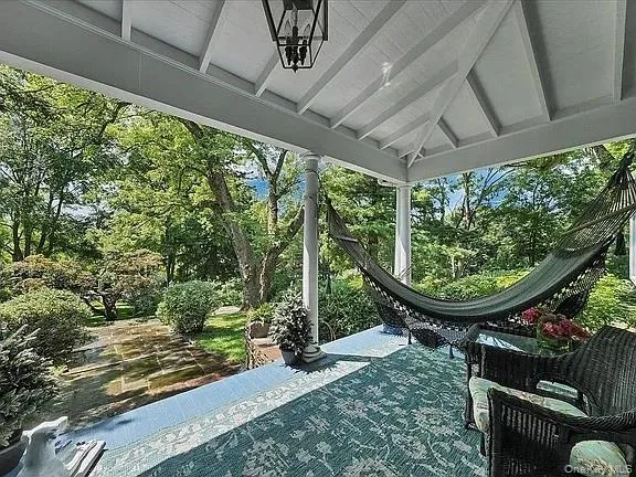 a view of a chairs in roof deck