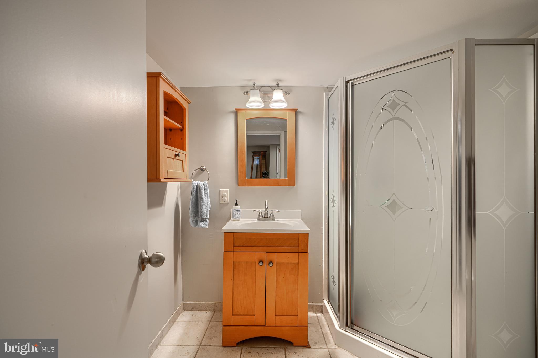 8132 Pleasant Plains Road Towson, MD 21286 - Photo 38 of 55 a bathroom with a sink and a mirror