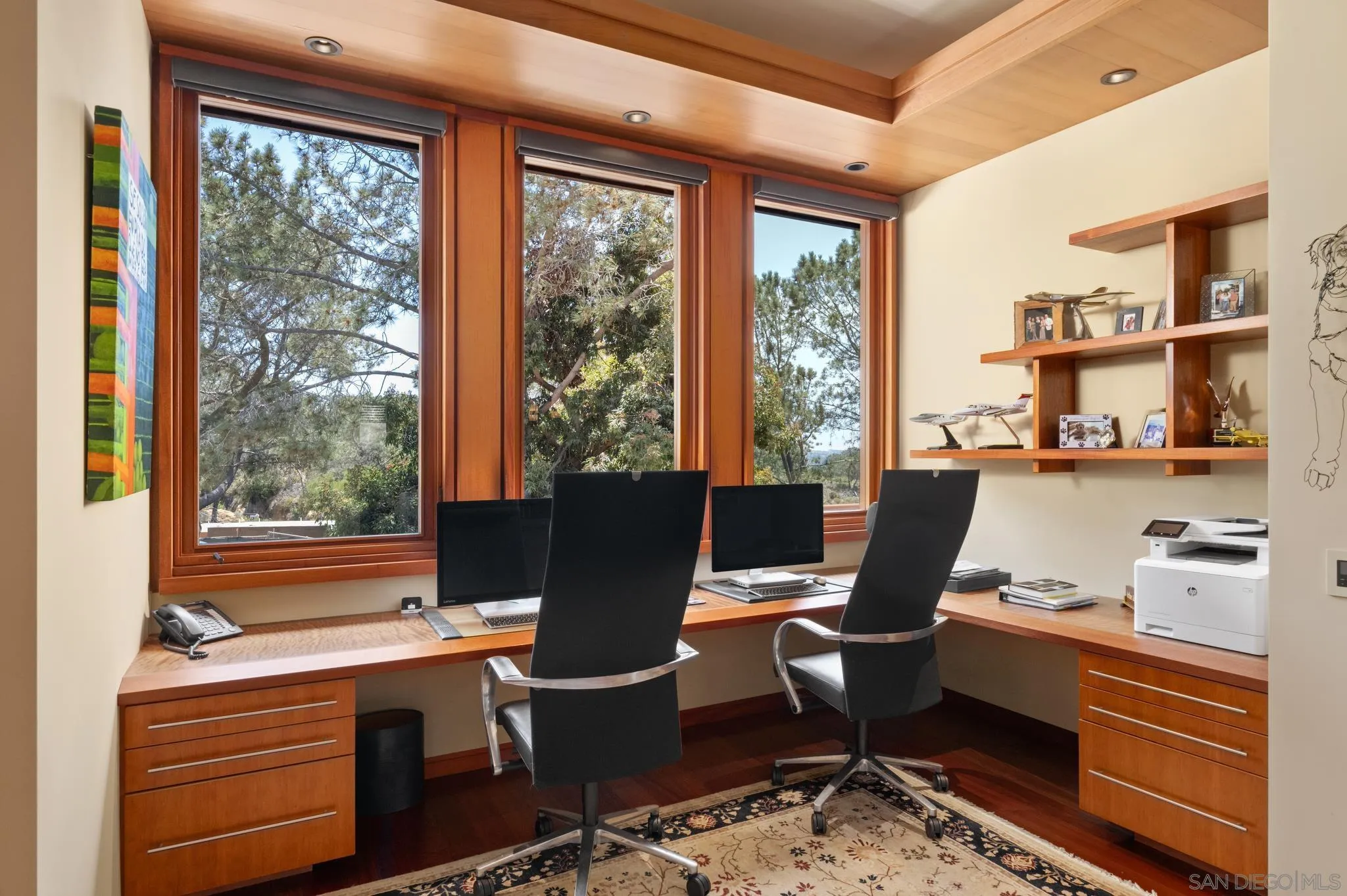 456 Hidden Pines Lane Del Mar, CA 92014 - Photo 19 of 55 a view of a workspace with furniture and a window