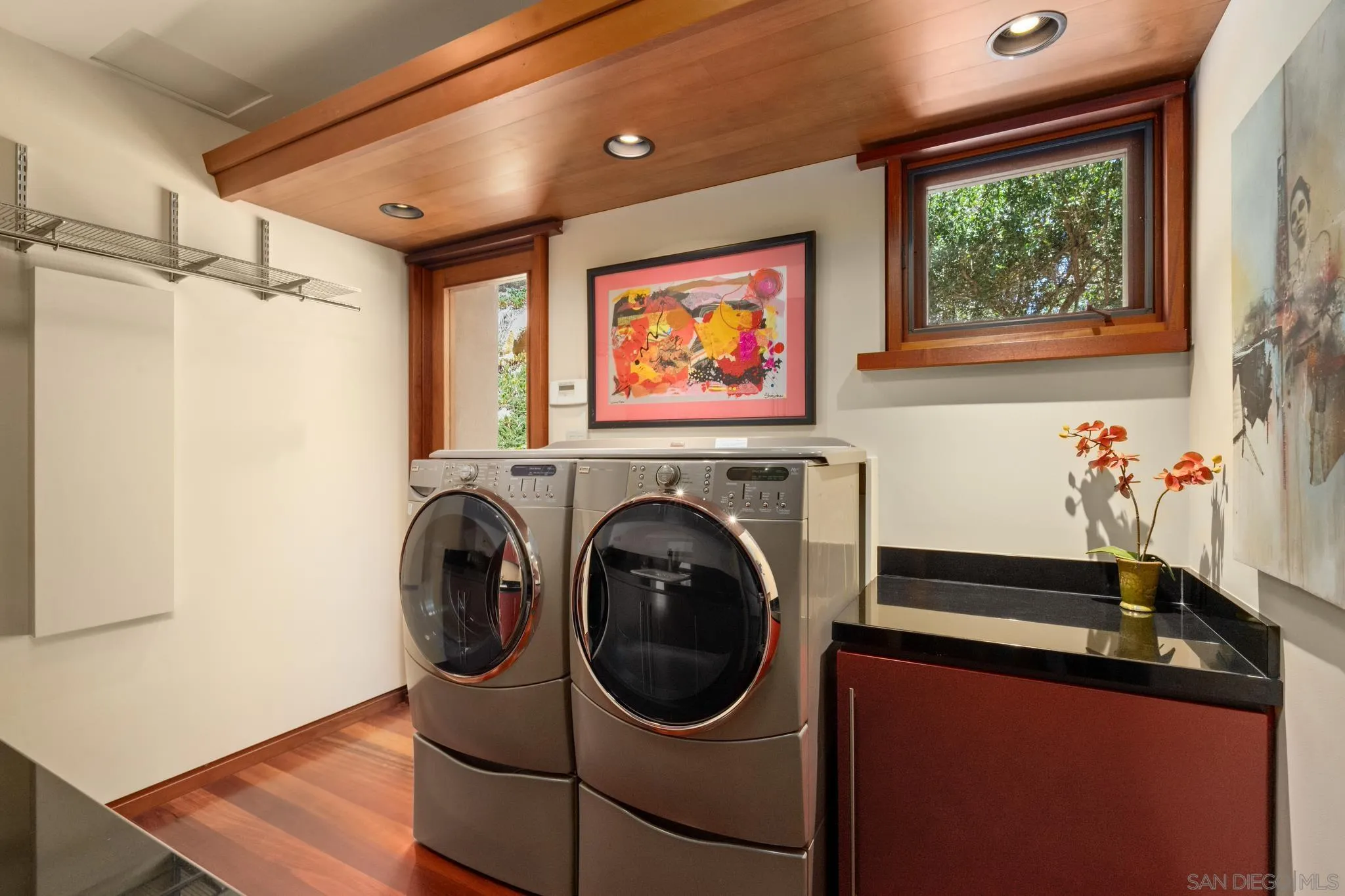 456 Hidden Pines Lane Del Mar, CA 92014 - Photo 37 of 55 a utility room with sink dryer and washer