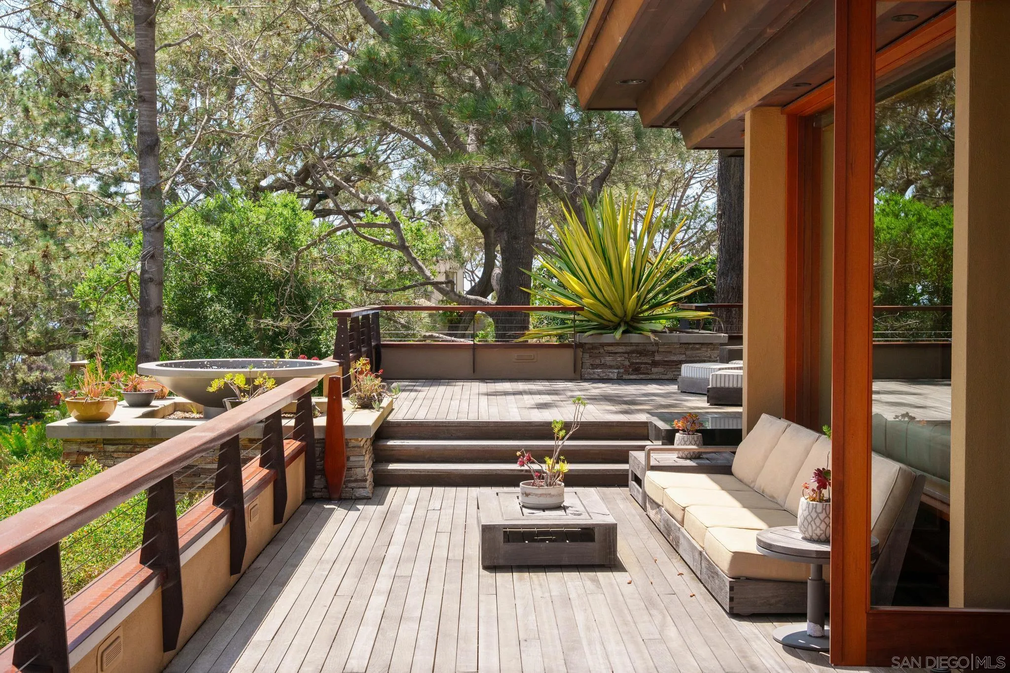 456 Hidden Pines Lane Del Mar, CA 92014 - Photo 44 of 55 a view of deck with furniture and trees