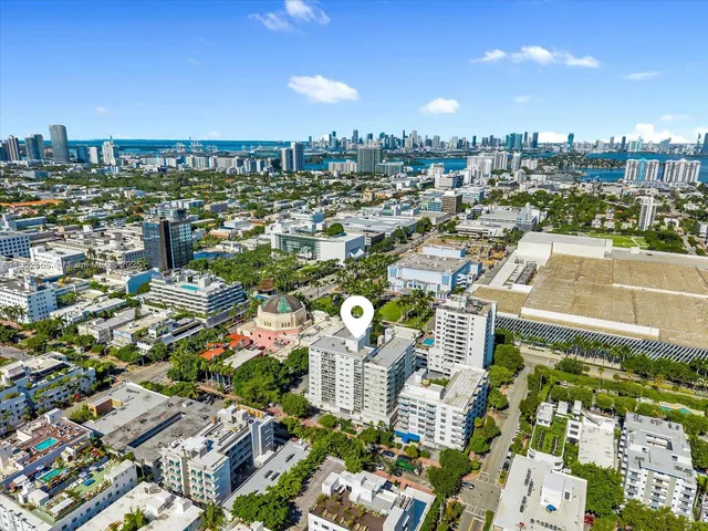 an aerial view of a city