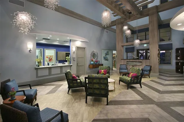 a patio with a table and chairs