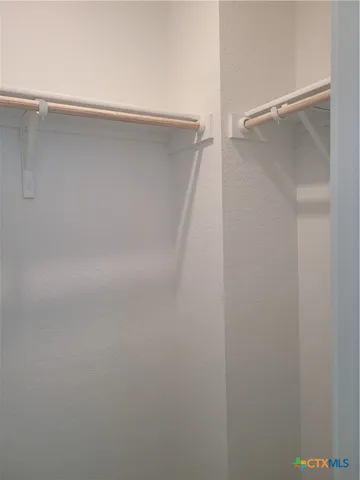 a close view of closet