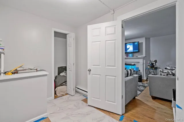 a view of a storage and utility room