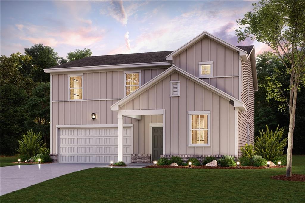 173 Sweet Briar Way Dallas, GA 30132 - Photo 1 of 1 a front view of a house with a yard and trees