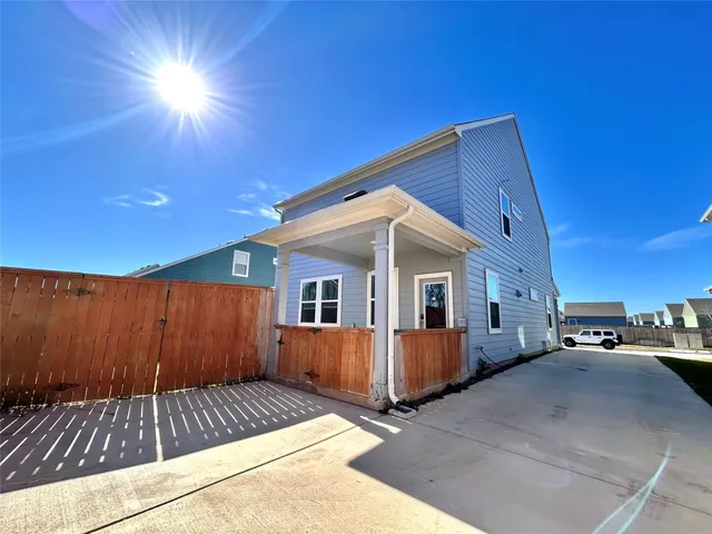 a view of a house with a patio