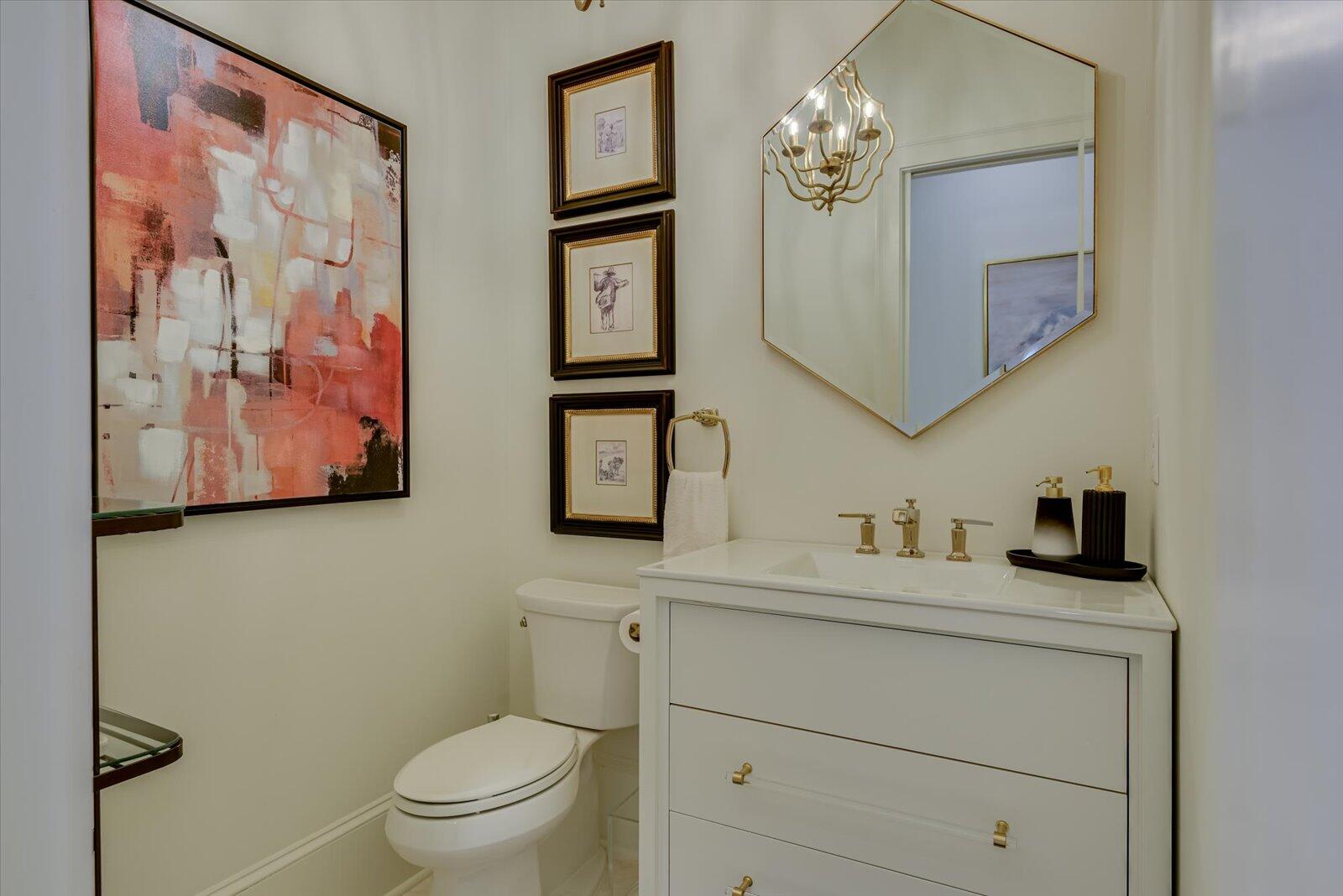 2025 Grace Avenue Evans, GA 30809 - Photo 41 of 67 Lower lever powder room- Custom vanity and upgraded faucets.