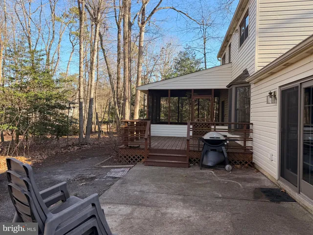 a view of outdoor space deck and kitchen