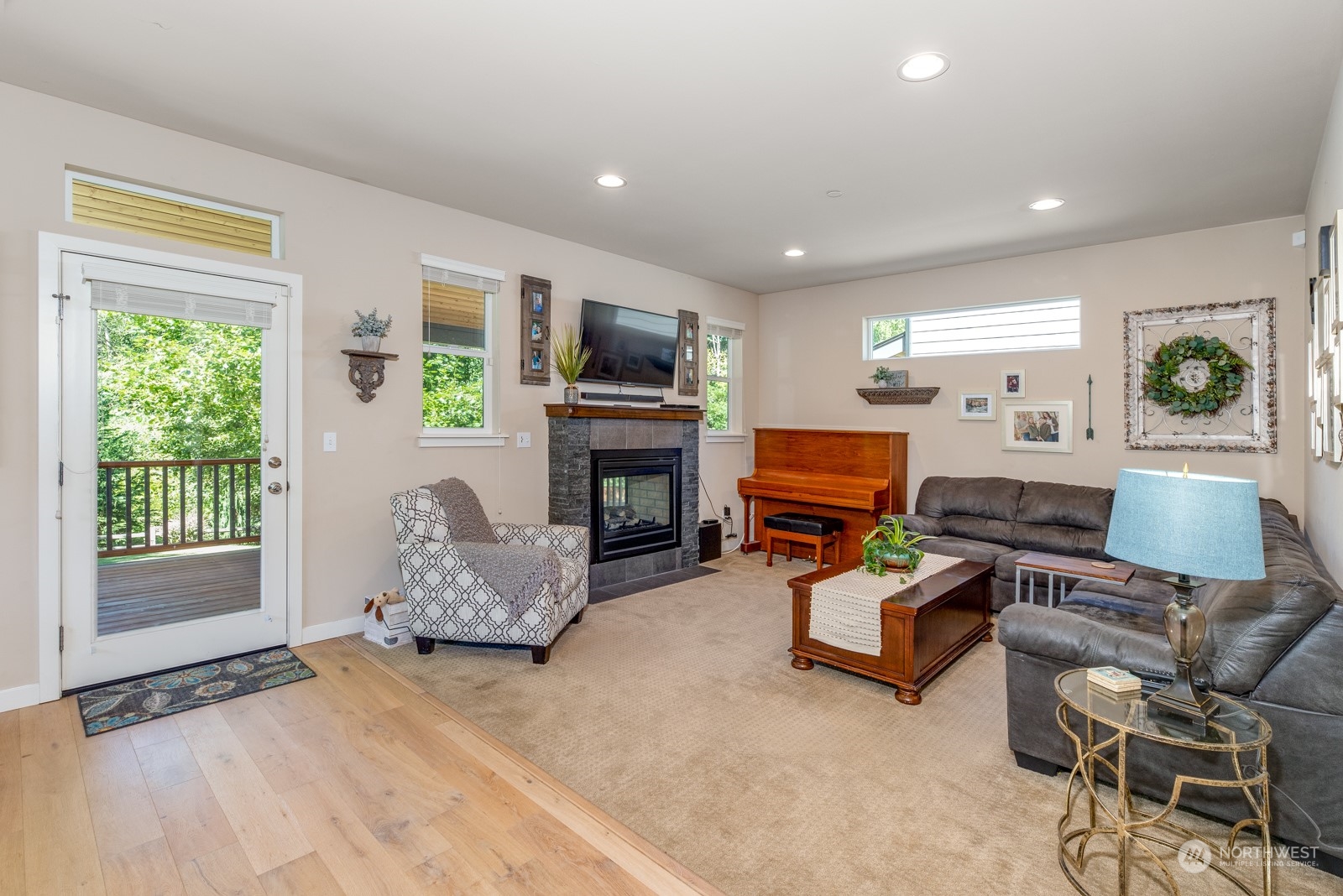 4408 Forest Drive Everett, WA 98203 - Photo 15 of 32 a living room with furniture and a fireplace