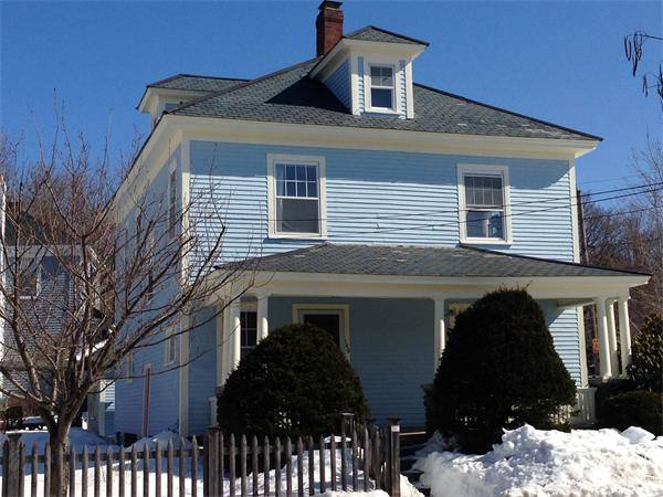 a front view of a house