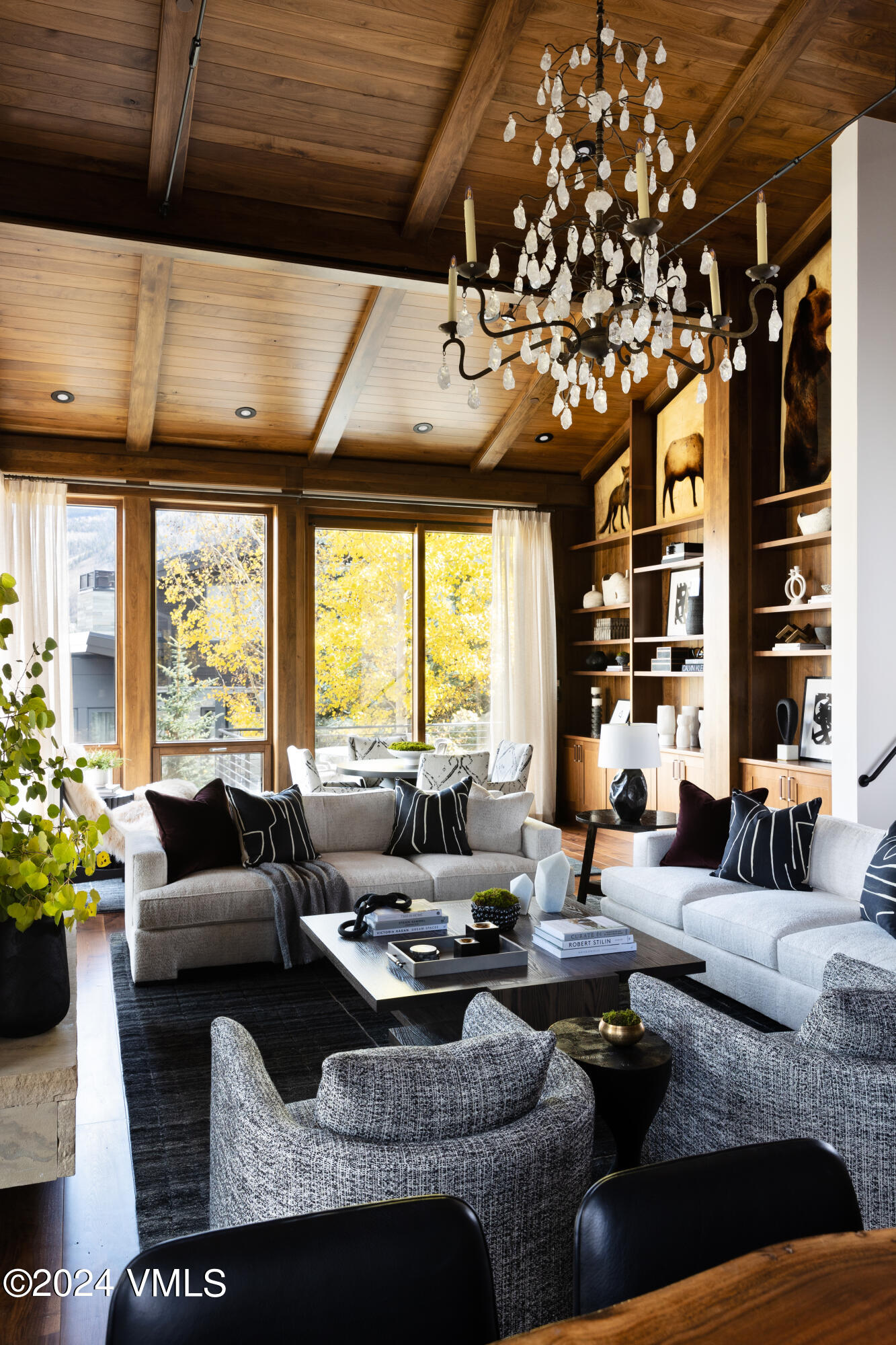 107 Rockledge Road Vail, CO 81657 - Photo 9 of 65 a living room with furniture and a large window