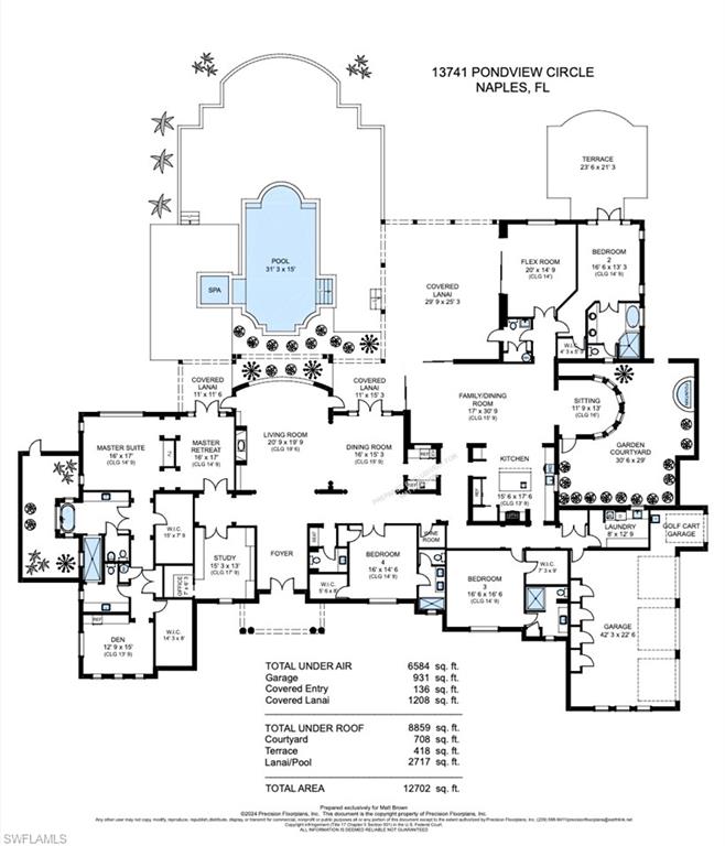 13741 Pondview Circle Naples, FL 34119 - Photo 40 of 50 a picture of floor plan