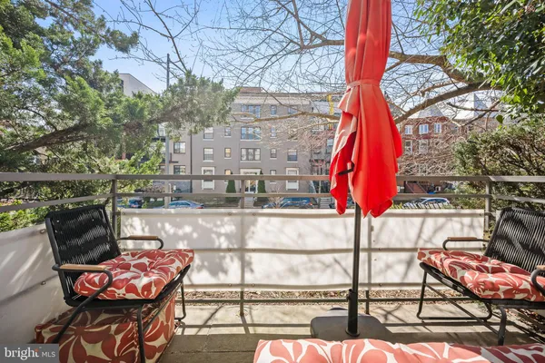 a view of outdoor space with seating