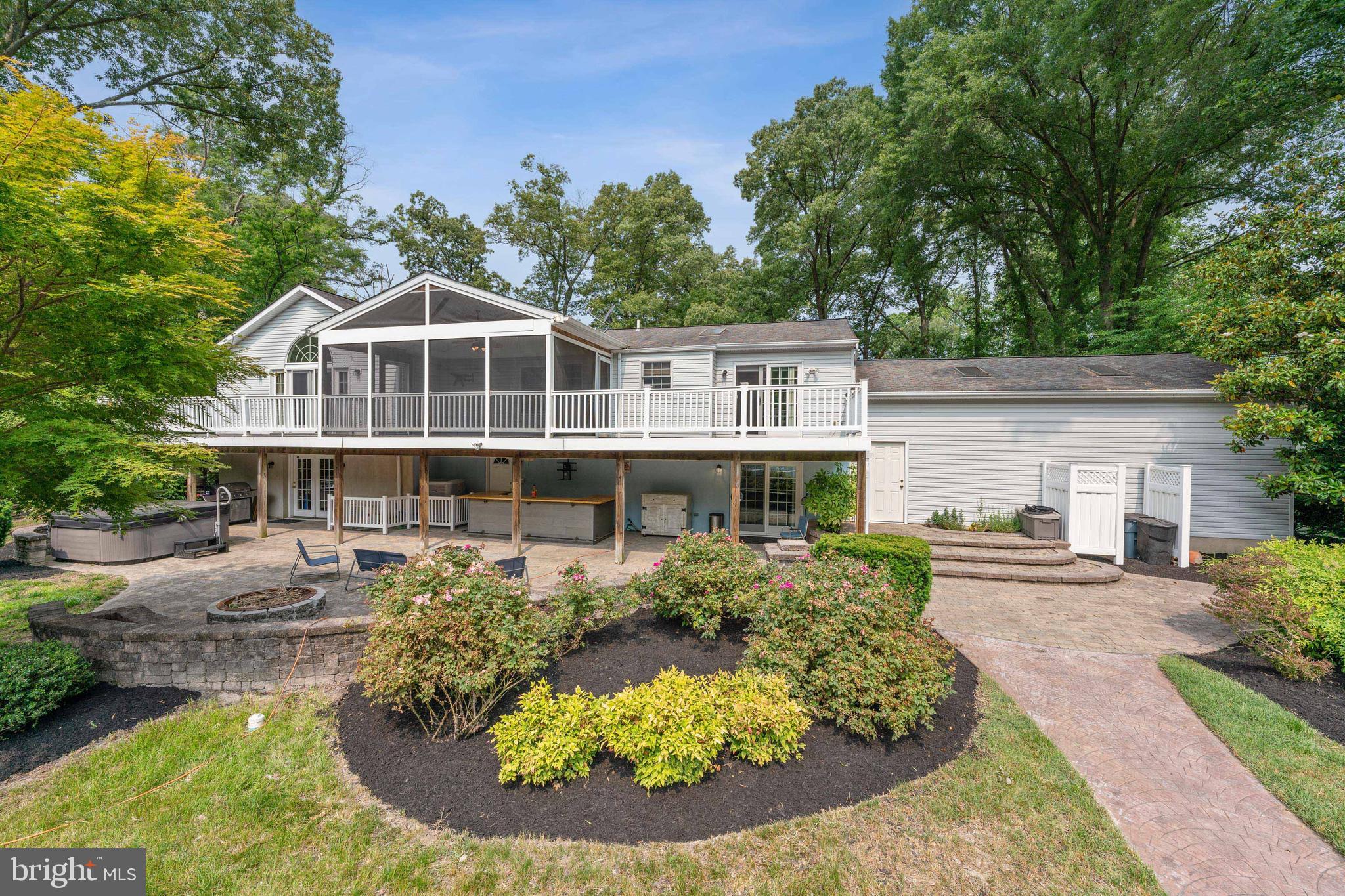 8235 Old Mill Road Pasadena, MD 21122 - Photo 38 of 45 Outdoor entertaining with Hot tub, Firepit and Bar