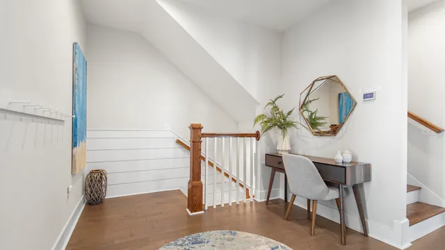 a view of entryway livingroom and hall